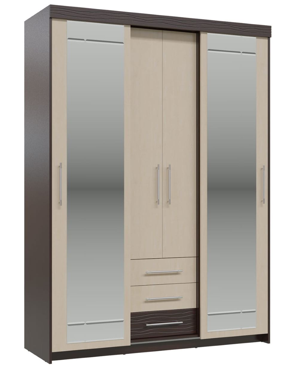 Фото Шкаф-купе с ящиками Олимп (2 двери) от производителя Гранд Кволити в Судаке по цене 36&nbsp;860 ₽