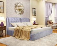 Кровать двуспальная Sophia (СМ 160х200) с основанием в интернет магазине Планета Комфорта Фото krovati-s-myagkoy-spinkoy кровать двуспальная sophia (см 160х200) с основанием производитель Вега