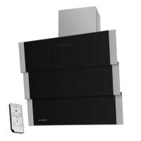 Вытяжка наклонная Cascada 90 (900х415хh1100(1400)) (Материал Металл/Стекло , Цвет Металлик/Черный) в Судаке от производителя 