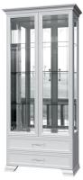Шкаф с витриной Грация (2 дв) 4 стекла (белый, белый  (Браво-мебель) ) в Судаке от производителя 