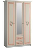 Шкаф Алиса (129) трехдверный с ящиками  (дуб саттер, крем,(Мебельсон)) в Судаке от производителя 