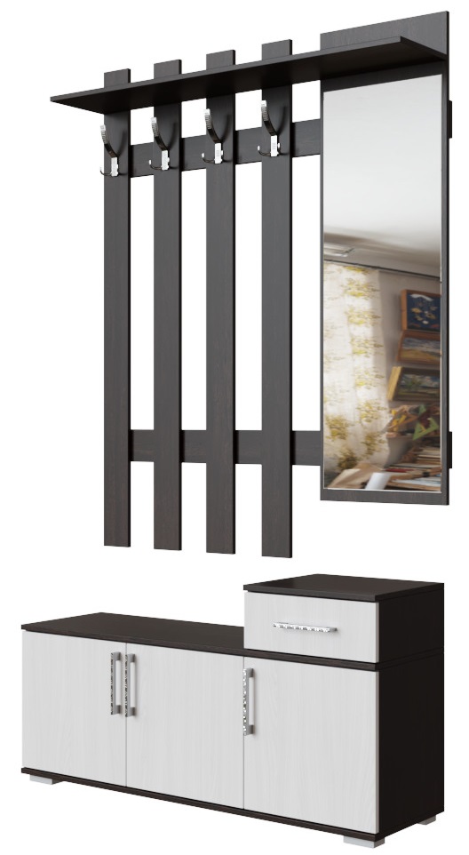 Фото Вешалка с зеркалом №3 (1,2) от производителя Хорошая мебель в Судаке по цене 11&nbsp;580 ₽