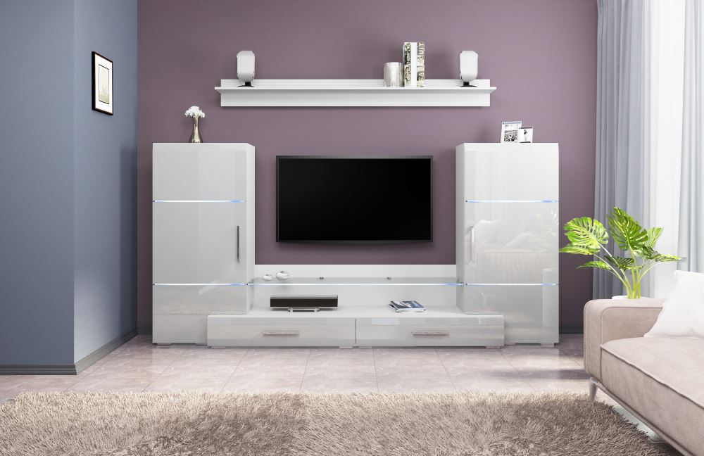 Фото Стенка Домино в Судаке по цене 33 850 ₽ от производителя Браво-мебель, код товара 2000001532249, 2000001532256 шт Фото Стенка Домино от производителя Браво-мебель в Судаке по цене 33 850 ₽