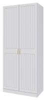 Шкаф Мэгги ШР-2 (91) двухдверный (белый снег, лак белый ,(Браво-мебель)) в Судаке от производителя 