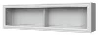 Полка навесная Грация (1 дв. стекло) (белый, белый  (Браво-мебель) ) в Судаке от производителя 