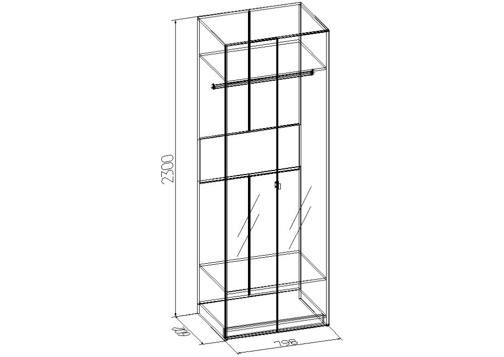 Фото Шкаф Bauhaus-8 (80) с зеркалами двухдверный в Судаке по цене 18 210 ₽ от производителя Глазов, код товара 2000001538852, 2000001538869 шт Фото Шкаф Bauhaus-8 (80) с зеркалами двухдверный от производителя Глазов в Судаке по цене 18 210 ₽