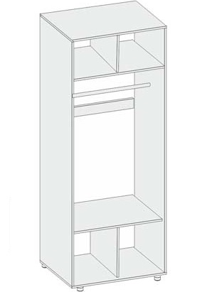 Фото Шкаф Аллегро вар.№4 (90) экокожа двухдверный от производителя Диал в Судаке по цене 11&nbsp;560 ₽
