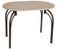 Стол обеденный Марсель (металл, мдф-ясень шимо темный,  медный антик (Бител) ) в Судаке от производителя 