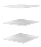 Комплект полок Грация (ЛДСП) на шкаф с витриной 1 дв. (белый  (Браво-мебель) ) в Судаке от производителя 