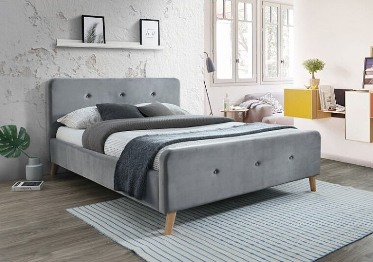 Фото Кровать двуспальная Signal Malmo Velvet (СМ 160х200) c ортопедическим основанием от производителя Signal в Судаке по цене 66&nbsp;980 ₽