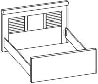 Кровать двуспальная Прованс (СМ 160х200) без основания ( 160х200 , ЛДСП/МДФ , береза-дуб болтон , без подъемного мех. , без ящиков , без матраса (Глория (Ставрополь Мебель)) ) в Судаке от производителя 