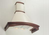 Вытяжка купольная Gretta (M) 90 (900х535хh895(1125)) (Материал Металл/Дерево , Цвет Бежевый/Орех) в Судаке от производителя 