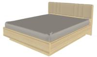 1. Кровать 1600 с мягким изголовьем КР-1013 (Ясень Асахи)