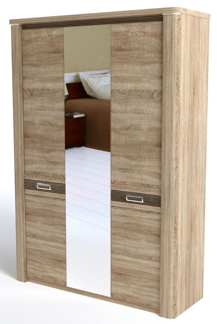 Фото Шкаф Магнолия (160) трехдверный от производителя СБК в Судаке по цене 36&nbsp;070 ₽