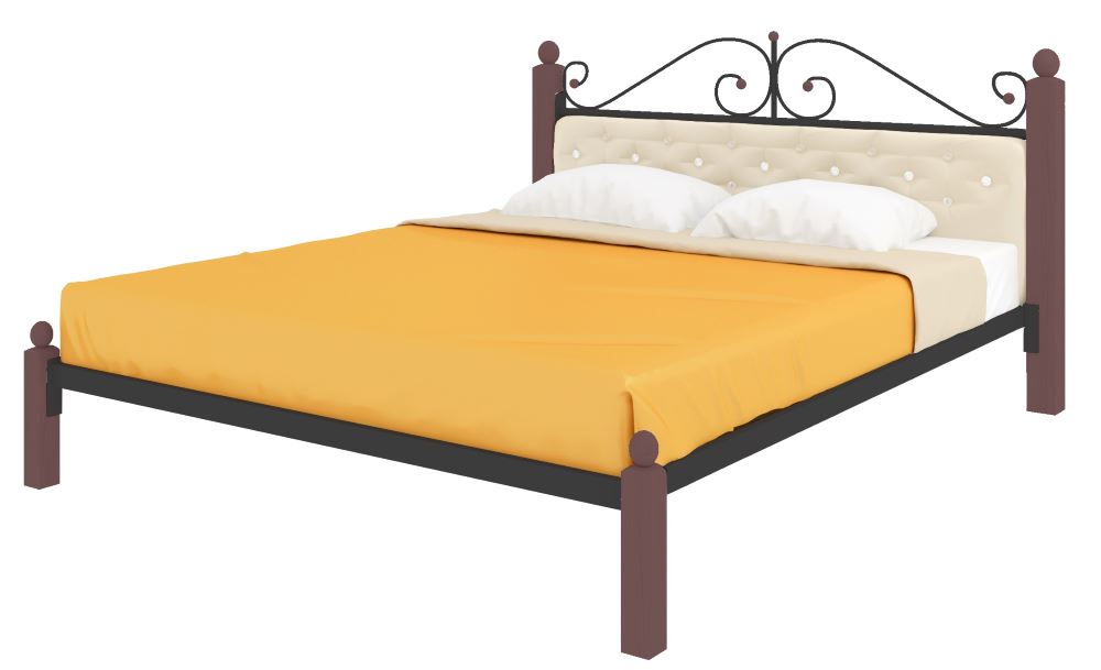 Фото Кровать двуспальная Диана Lux мягкая (СМ 160х200) трубка металл от производителя Милсон в Судаке по цене 23 340 ₽