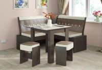 Кухонная лавка Кантри мини (венге, кожзам темно-коричневый №725 (ТриЯ) ) в Судаке от производителя 