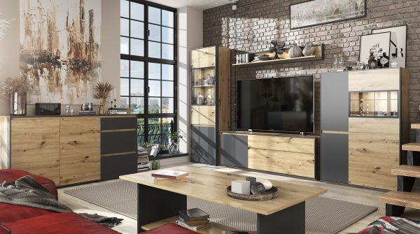 Фото Шкаф с витриной 1V3D Боско (Bosco) от производителя Анрэкс в Судаке по цене 22 840 ₽