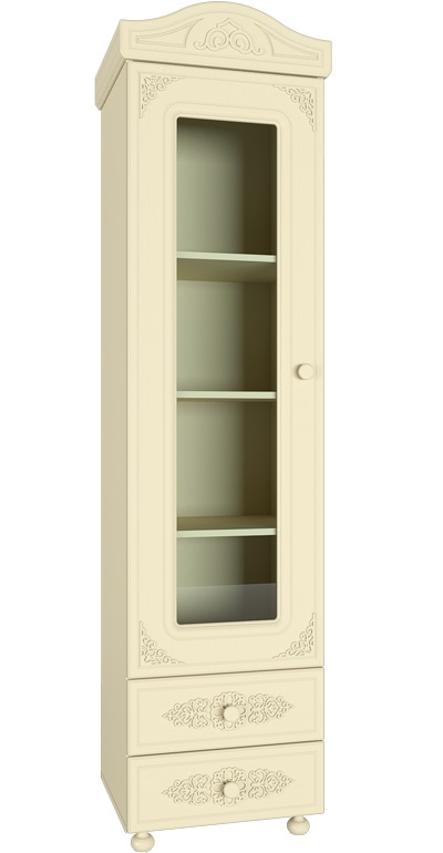 Фото Шкаф-пенал со стеклом Ассоль плюс АС-1  от производителя Компасс в Судаке по цене 27 850 ₽