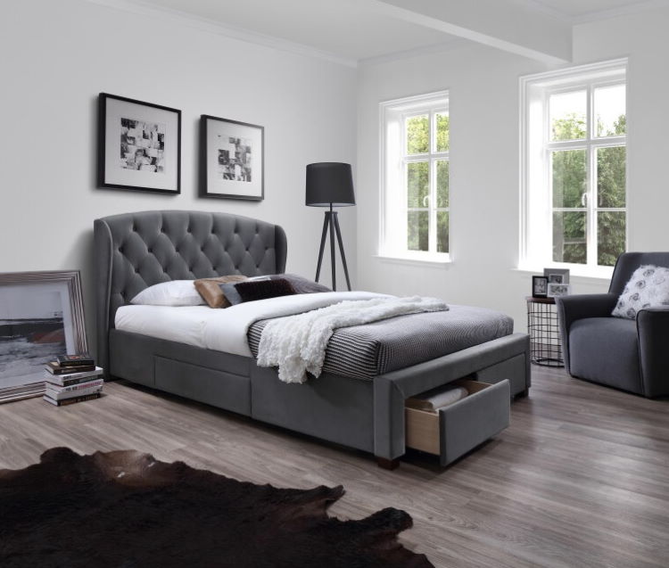 Фото Кровать двуспальная Halmar Sabrina (СМ 160х200) c ортопедическим основанием от производителя Halmar  в Судаке по цене 71&nbsp;530 ₽