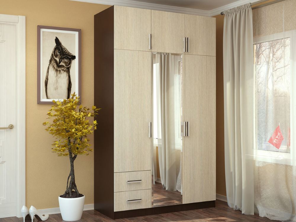 Фото Шкаф с ящиками (129) трехдверный от производителя БТС  в Судаке по цене 15&nbsp;340 ₽