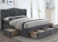 Фото  кровать двуспальная signal aspen velvet bluvel ii (см 160х200) c ортопедическим основанием производитель Signal