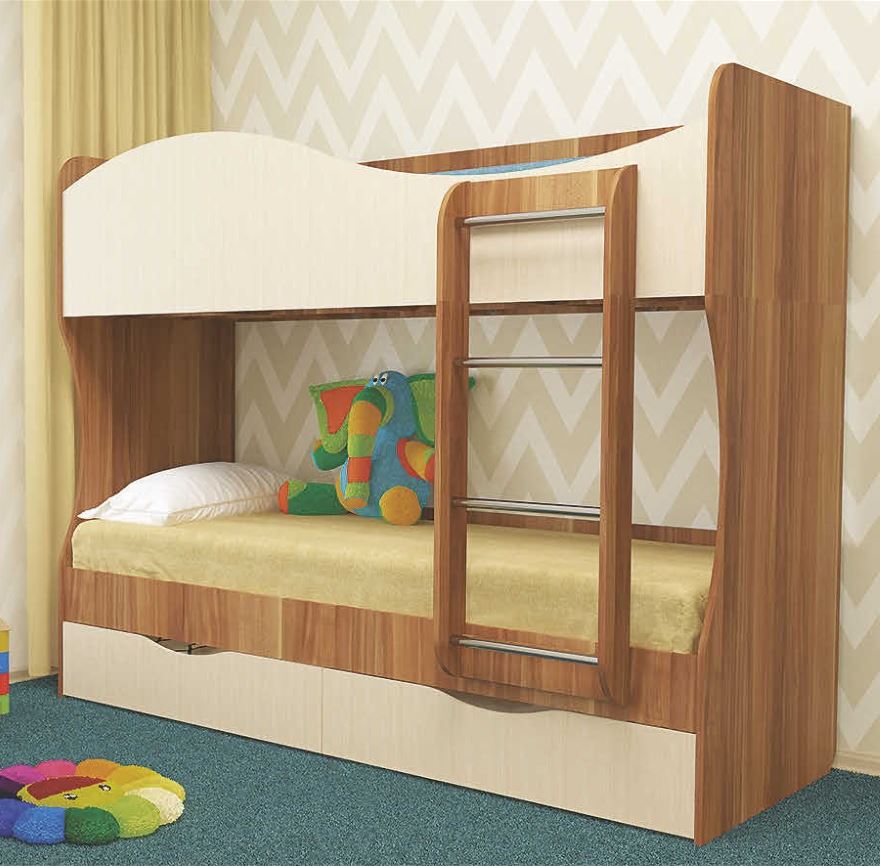 Фото Кровать 2-х ярусная Кузя (СМ 80х200) от производителя Пирамида в Судаке по цене 20&nbsp;430 ₽