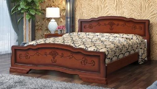 Кровать двуспальная Карина-6 (СМ 180х200) без основания с универсальными царгами в интернет магазине Планета Комфорта Фото derevyannye-krovati кровать двуспальная карина-6 (см 180х200) без основания с универсальными царгами производитель Браво-мебель