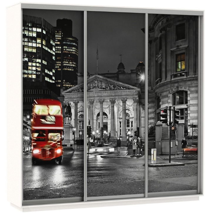 Фото Шкаф-купе Экспресс Трио Фото (2,4х0,6х2,2 - 3 двери) от производителя Мебельная компания Е1 в Судаке по цене 58 640 ₽