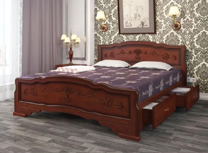 Кровать односпальная Карина-6 (СМ 90х200) с выдвижными ящиками, без основания с универсальными царга ( 90х200 , дерево/МДФ , орех , без подъемного мех. , ящики в комплекте , без матраса (Браво-мебель) ) Кровать односпальная Карина-6 (СМ 90х200) с выдвижными ящиками, без основания с универсальными царга ( 90х200 , дерево/МДФ , орех , без подъемного мех. , ящики в комплекте , без матраса (Браво-мебель) )