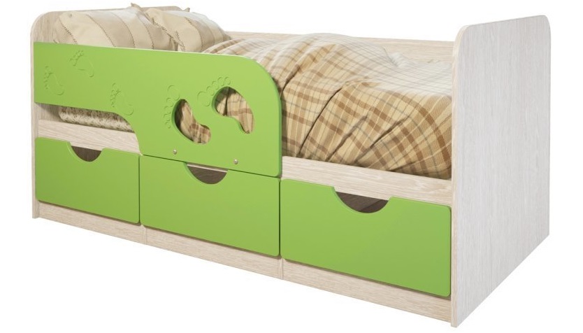 Фото Кровать детская Минима Лего (СМ 80х186) с ящиками от производителя Мебелони в Судаке по цене 13&nbsp;530 ₽