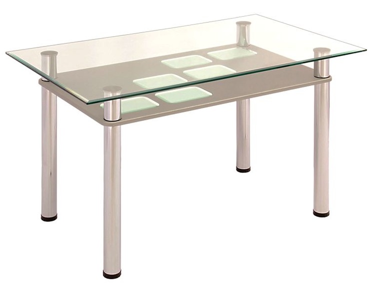 Фото Стол обеденный 3.0 с полкой мдф от производителя Мебель из стекла в Судаке по цене 12&nbsp;330 ₽
