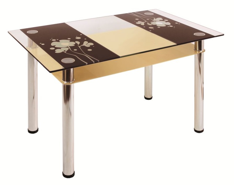 Фото Стол обеденный 3.7 с полкой  от производителя Мебель из стекла в Судаке по цене 11&nbsp;680 ₽