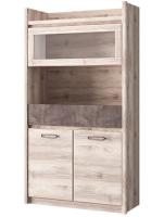 Фото shkafy-dlya-ofisa шкаф с витриной 1v2d1s джаз (jazz) производитель Анрэкс