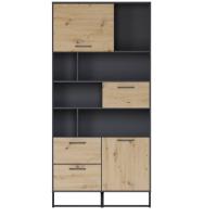 Шкаф Brooklyn B172-REG1D2B2S в интернет магазине Планета Комфорта Фото gostinaya-brooklyn-bruklin шкаф brooklyn b172-reg1d2b2s производитель Black Red White (БРВ)