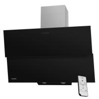 Вытяжка наклонная Plym 90 (896х410хh835(1115)) (Материал Металл/Стекло , Цвет Металлик/Черный) в Судаке от производителя 