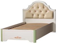 Фото krovati-s-myagkoy-spinkoy кровать односпальная флора 914 (см 90х200) с основанием производитель Яна