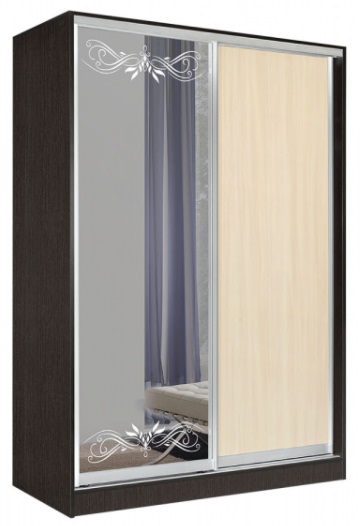 Фото Шкаф-купе Оскар 2.6 (1,5х0,6х2,3 - 2 двери) от производителя Мебель Маркет в Судаке по цене 46&nbsp;800 ₽