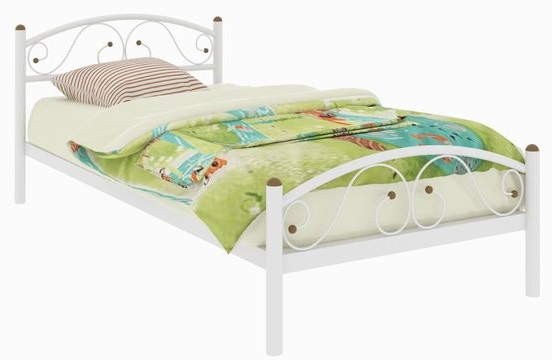 Фото Кровать односпальная Вероника Plus (СМ 120х190) трубка металл от производителя Милсон в Судаке по цене 12 610 ₽