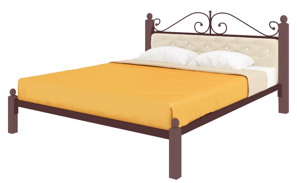 Фото Кровать двуспальная Диана Lux мягкая (СМ 160х190) трубка металл от производителя Милсон в Судаке по цене 23 340 ₽
