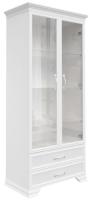 Шкаф с витриной Грация (2 дв) 2 стекла (белый, белый  (Браво-мебель) ) в Судаке от производителя 
