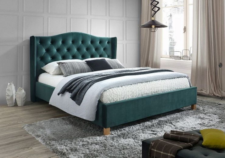 Фото Кровать двуспальная Signal Aspen velvet bluvel (СМ 140х200) c ортопедическим основанием в Судаке по цене 70 580 ₽ от производителя Signal, код товара  шт Фото Кровать двуспальная Signal Aspen velvet bluvel (СМ 140х200) c ортопедическим основанием от производителя Signal в Судаке по цене 70 580 ₽