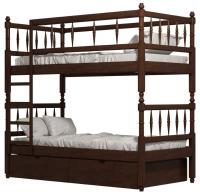 Кровать двухъярусная орех