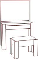 Фото  туалетный стол хайтек производитель Алина мебель