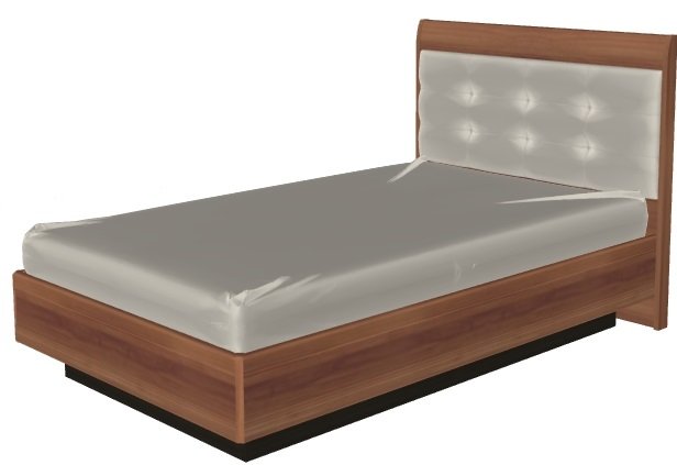 Кровать односпальная Мелисса КР-1851 (СМ 120х200) с подъемным механизмом ( 120х200 , ЛДСП/МДФ , слива валлис комбинированный , с подъемным мех. , с коробом , без матраса (Лером) )