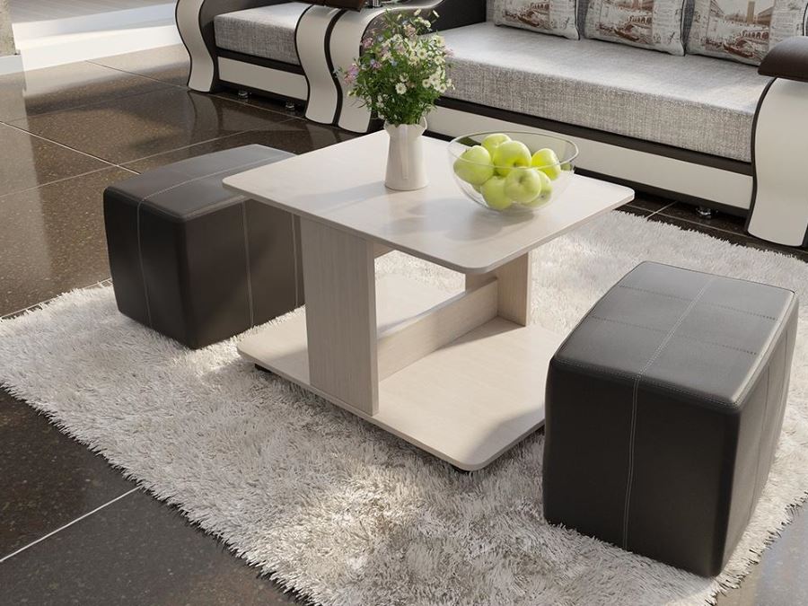 Фото Стол журнальный Капри с пуфиками от производителя ТриЯ в Судаке по цене 9&nbsp;160 ₽