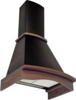 Вытяжка купольная Jasmin 160 (600х498хh605(1050)) (Материал Металл/Дерево , Цвет Черный/Неокрашено) в Судаке от производителя 
