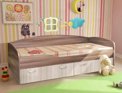 Кровать односпальная-2 Бриз  (ГР 840х1950хh600) (СМ 800х1900) в интернет магазине Планета Комфорта Фото krovati-detski кровать односпальная-2 бриз  (гр 840х1950хh600) (см 800х1900) производитель Диал