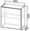 Фото Кухня Геометрия шкаф навесной ШГ600 (60) от производителя  в Судаке по цене 10&nbsp;930 ₽