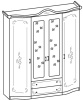 Фото Шкаф Сильвия (190) четырехдверный от производителя Ставрополь Мебель в Судаке по цене 32&nbsp;170 ₽