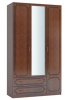 Фото Шкаф Лакированный ШР-3 (123) с зеркалом трехдверный от производителя Браво-мебель в Судаке по цене 36&nbsp;530 ₽